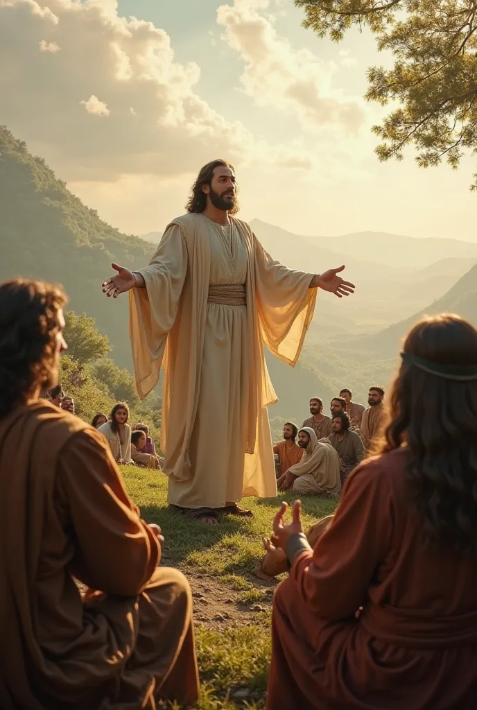 Images of Jesus preaching the Sermon on the Mount