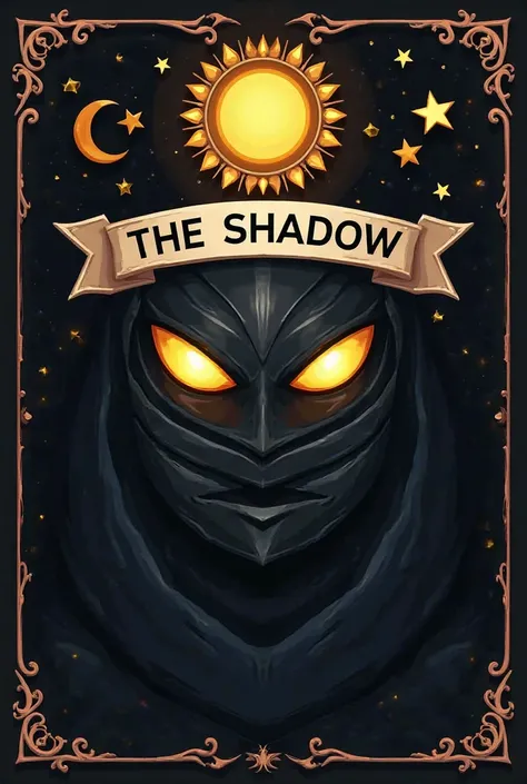 Here is the updated prompt:
Primary Objects for THE SHADOW Card Logo:
Central Banner:
A banner in the center of the logo, inscribed with "THE" on the left side and "SHADOW" on the right side.
Crescent Moon: Place the crescent moon symbol between "THE" and ...