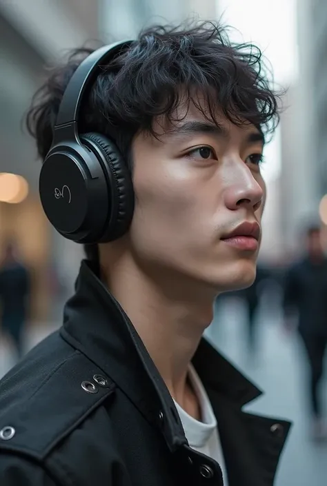  Man with earphones 