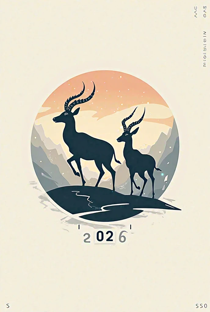 Create a logo for a 2026 promotion with an animal that walks in a herd