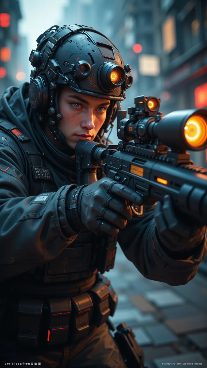 A Dramatic Scene，A Skilled Sniper Makes Critical Shots for Critical Situations，A Sniper Acting Alone， Focus ，One Shot Ding Jiangshan，Sharpshooter，Accurate Aiming，High Risk Moments，Mystery ，High-tech，High Quality CGI