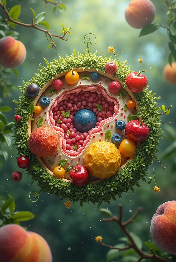 I want to recreate the plant cell with fruit 
