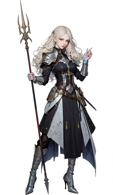 (Masterpiece:1.5,Top Quality:1.3,Amazing Quality:1.3), (Anime Character), ((nsfw)), Solo, Full Length, Chiara, 1 Girl, ((Sexy cute woman:1.5)), White Skin, Silver Gauntlets, Silver Boots, Western sexy Armor, Shining Clothes, gleaming decorations, ((with bi...