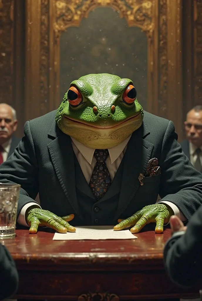 A Mafia Frog Negotiating 