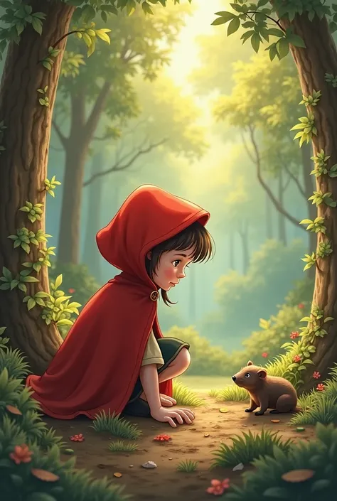 Little Red Riding Hood finds a mole