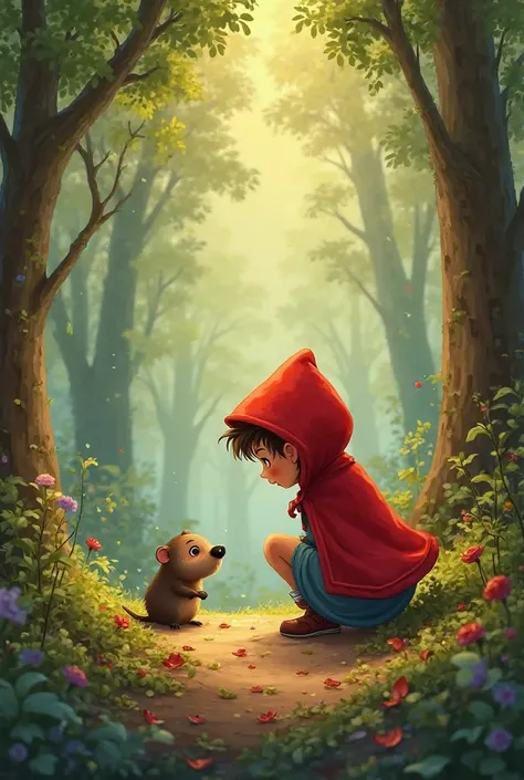 Little Red Riding Hood finds a mole