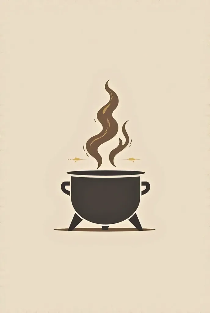 Cooking pot emitting smoke logo png