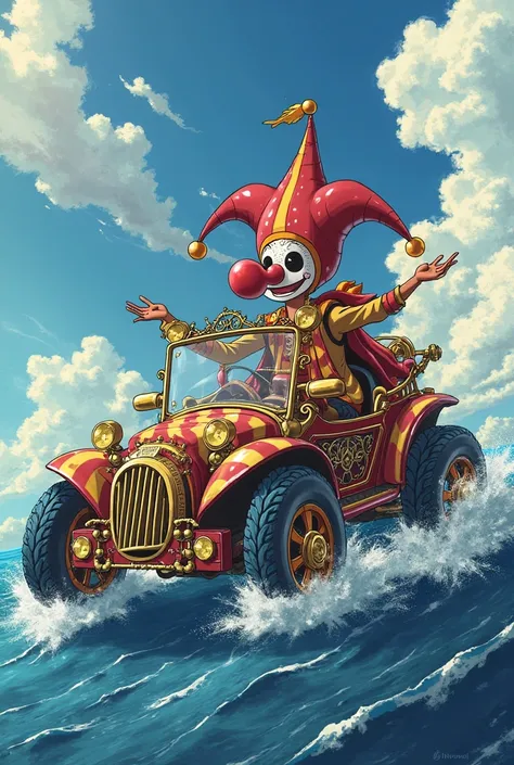 Make art the pirate clown Buggy from the One Peace anime