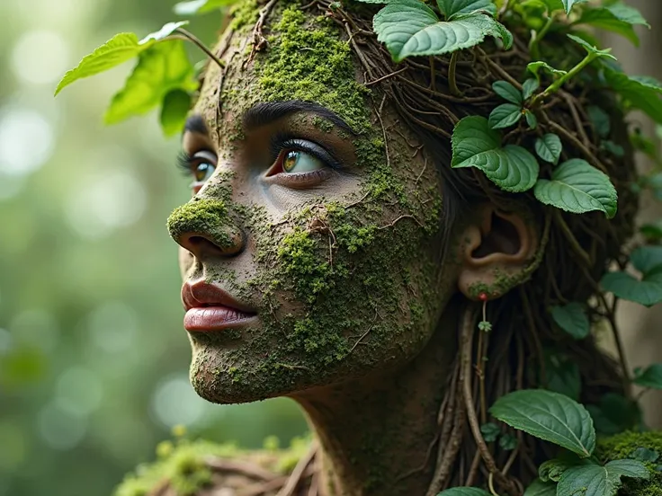 image of mother nature's face, many tree roots imprinted on her face over many years
Mother Nature can be pictured as a gentle mother, always caring for and nurturing all living things on earth. Green sprouts - trees, flowers, or small creatures in need of...