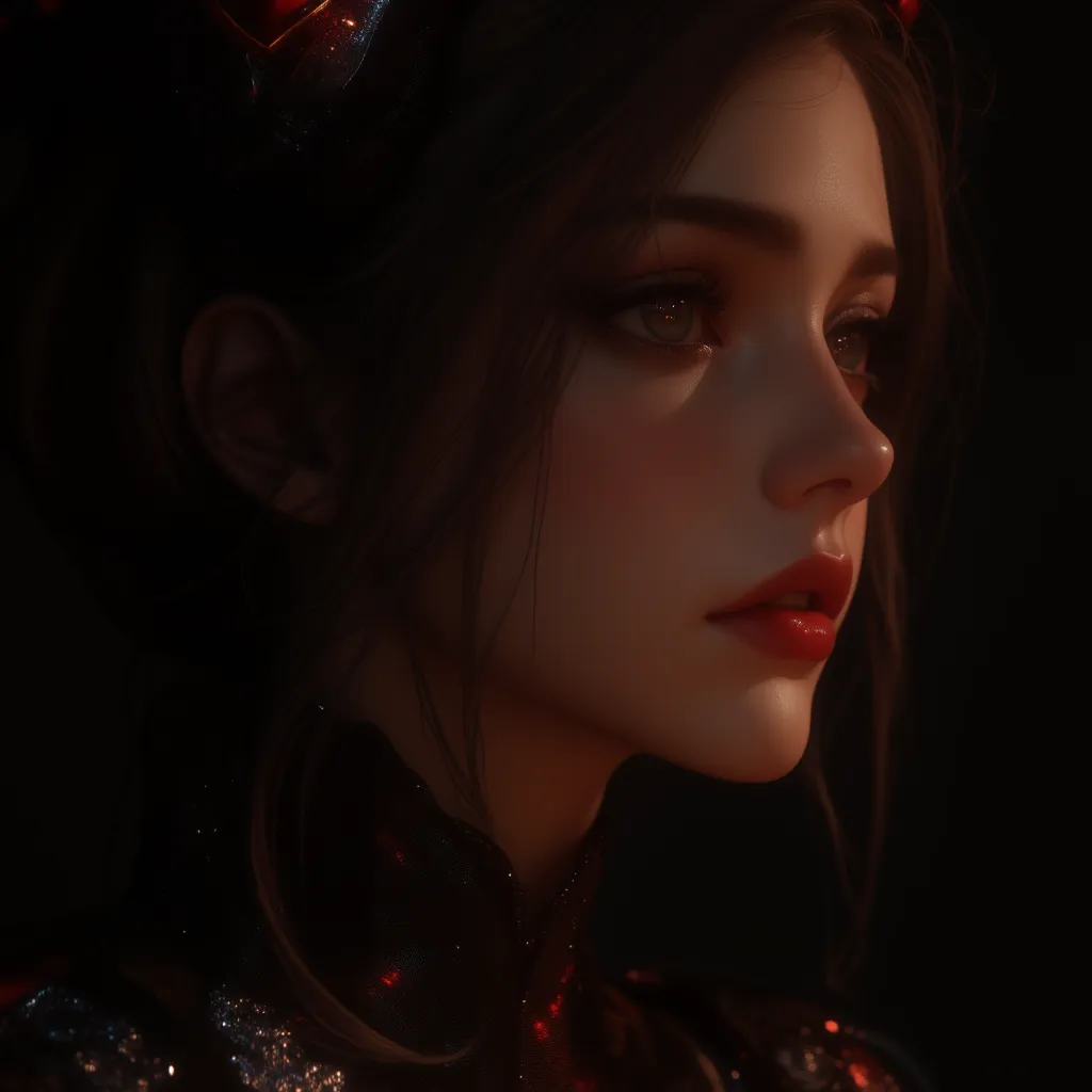 dramatic lighting , Realistic, 8k, Dramatic Shadows , 30 megapixel , chiaroscuro lighting ,deep contrast , super real beautiful digital artwork, beautiful digital art, detailed beautiful face, 10k high quality detailed art, a close up of a beautiful girl,v...