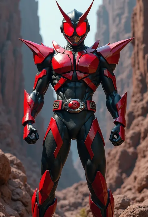 best quality,  very detailed、8k、 high definition,anatomically accurate、Kamen Rider black body Kamen Rider bright red eyes、(Kamen Rider BLACK RX)、