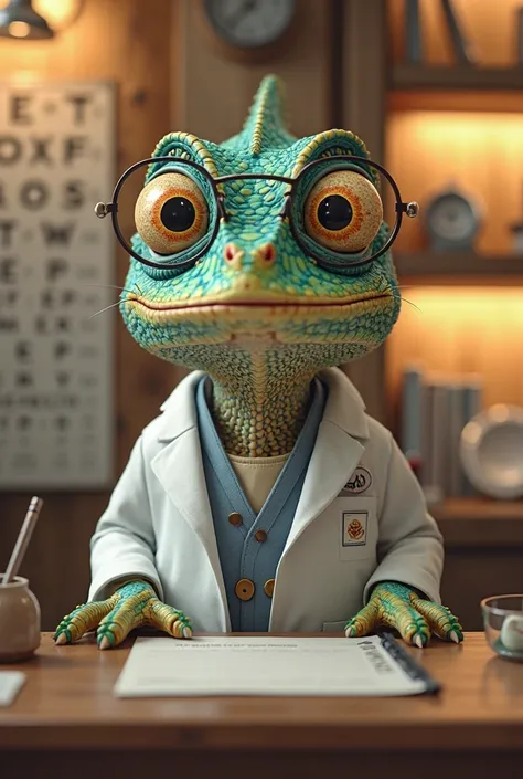 I need a chameleon in optometrist's clothing. small and cuddly 