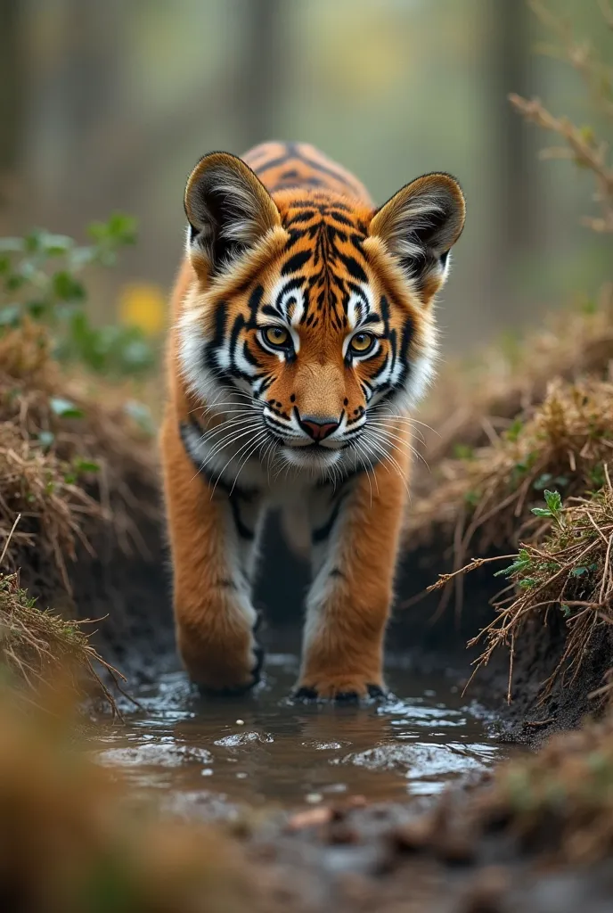 A young tiger cub, while out searching for food, accidentally fell into a pit. At that moment, a pack of dogs, which had been stalking the cub to eat it, slowly approached the pit. Seeing this situation, a clever fox decided to outsmart the pack of dogs in...