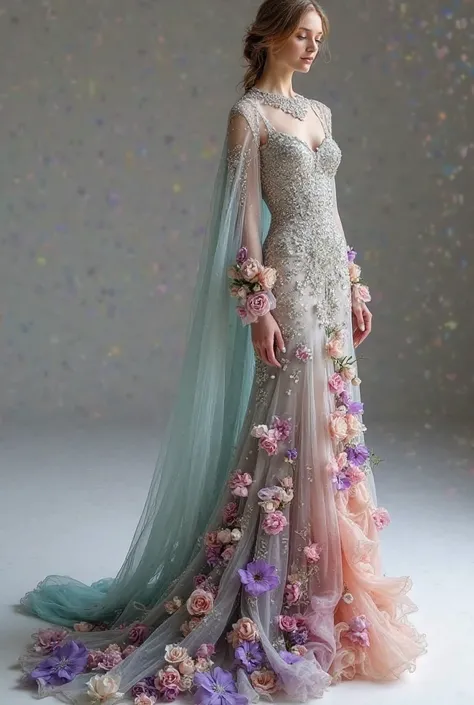 Celestial Bloom" – 3D Floral & Draped Sculptural Gown

Concept:

Inspired by the cosmos and blooming flowers, this gown features cascading 3D floral appliqués, sculptural drapes, and layered textures, creating an ethereal yet structured look.

Design Detai...