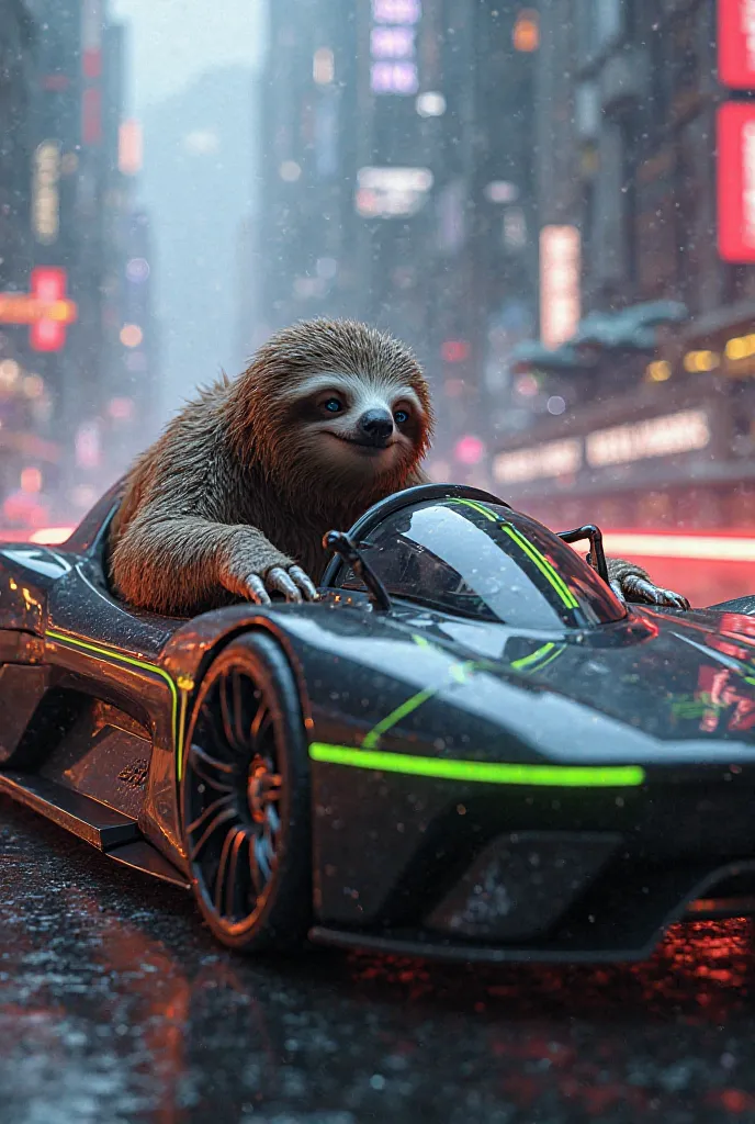 Do a sloth driving a razer 