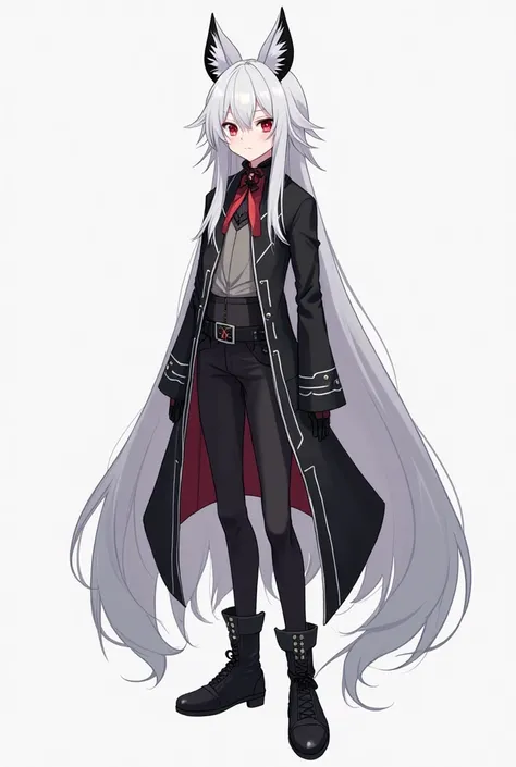 Make a Bungo stray dogs style Character, Gender is Intersex, They have Long white hair that ends right above his knees with Red or Magenta Eyes, slim body build, Full body view. The name on the side of them will be Aoife Discord.

Both image and character ...