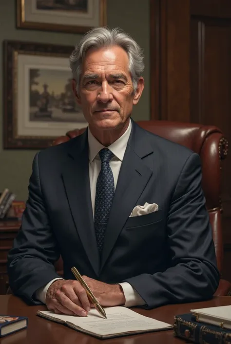 image of a male,  gray-haired ,  is hiring , respectful, good