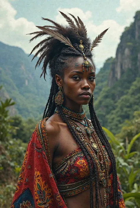 Make a Haitian Native American woman