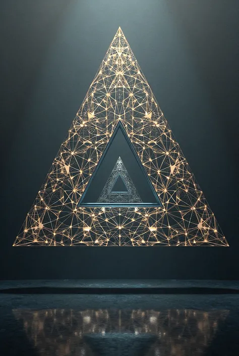 Image of the Sierpinsky Triangle from an “equilateral triangle divided into 3 smaller triangles repeated on all scales”