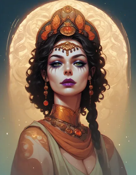 Sexual creature. Ancient Sex Djinn. Intricate psychedelic skin. Beautiful appearance. dnd character.  dnd.