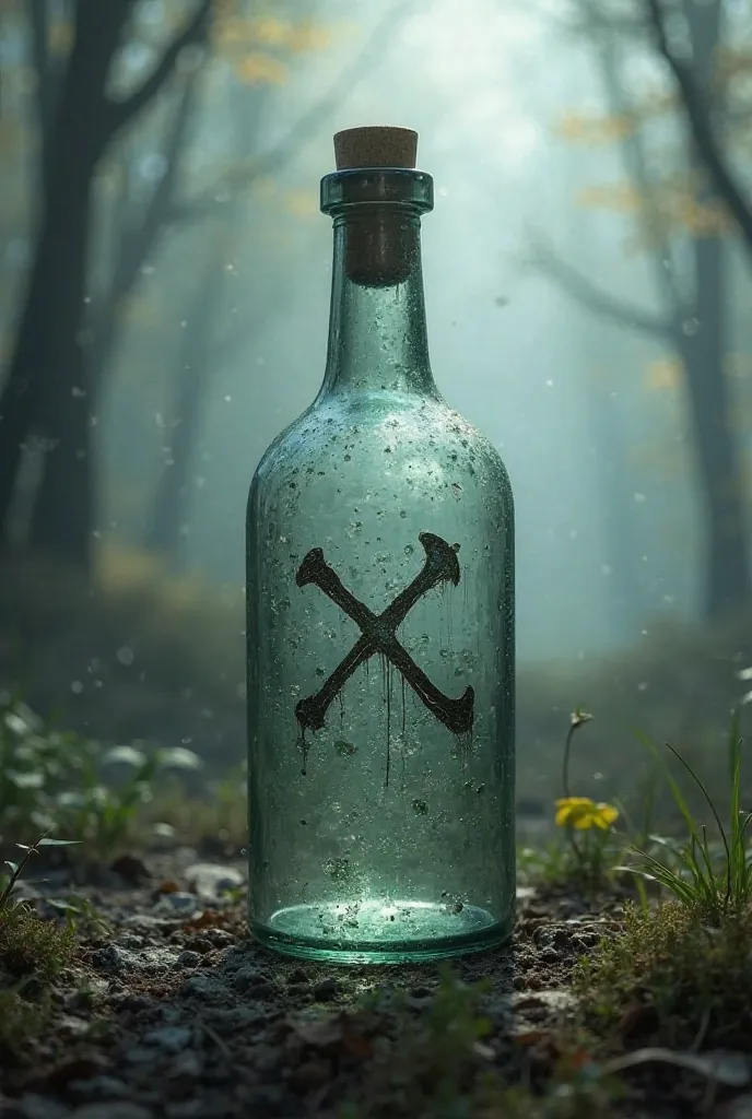 bottle with a X mark