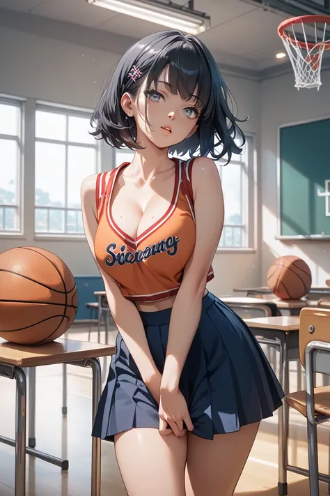 Basketball schoolgirl medium dark haired naked