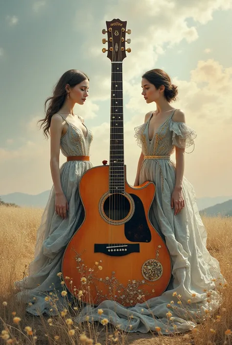 Women's clothing simulating guitar 