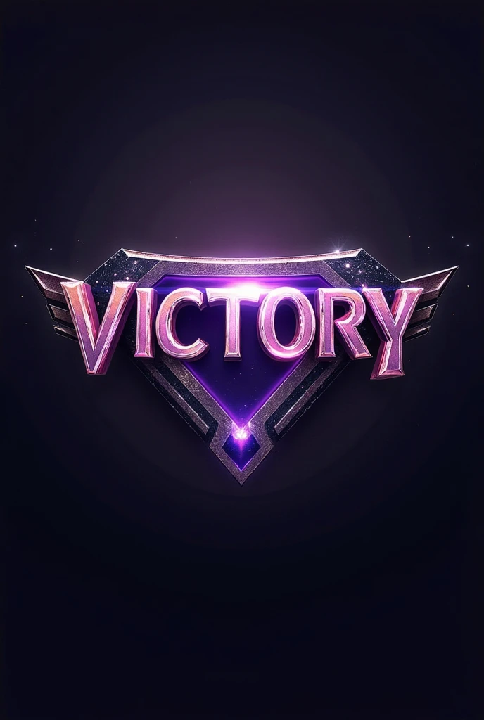 very serious standalone comic book logo for the title "Victory", in purple or gold