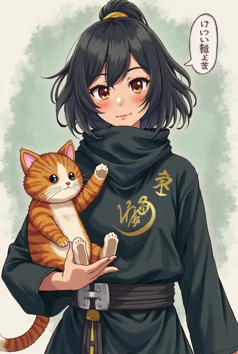 
" You are ... *Ignacia Nekomaru*, the fast and powerful ninja, with abilities to run fast and possess superhuman strength. Next to you, is always your faithful companion and ninja cat, *Mikatoo*, with wall-climbing abilities, detect weak sounds and distra...