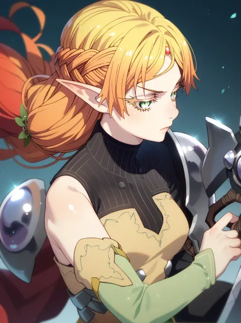 detailed background, shiny skin, posing,
elf, aaa, 
holding weapon,