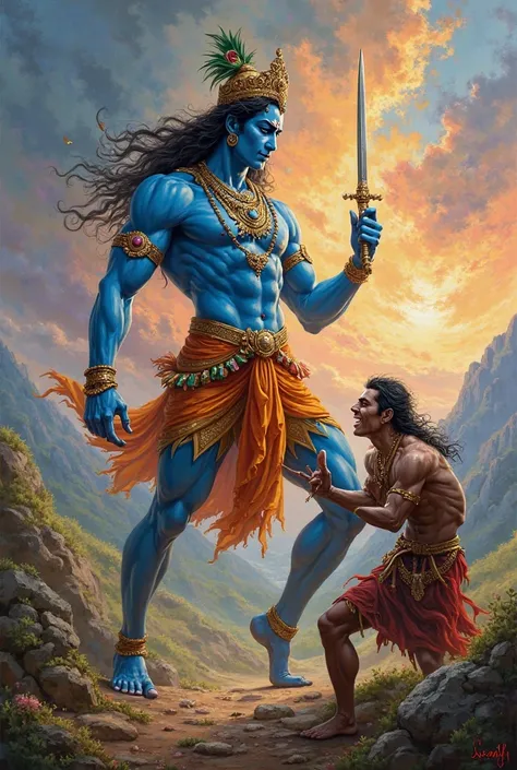 Krishna defeats his enemy 