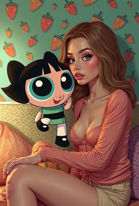 Hot girl,  boomer  ( the male version bubbles up) and Acorn wallpaper of the powerpuff girls 