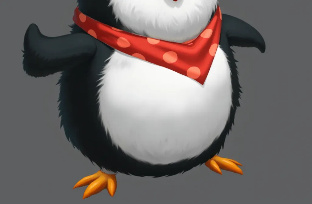 Penguin belly small fluff cute detail HD