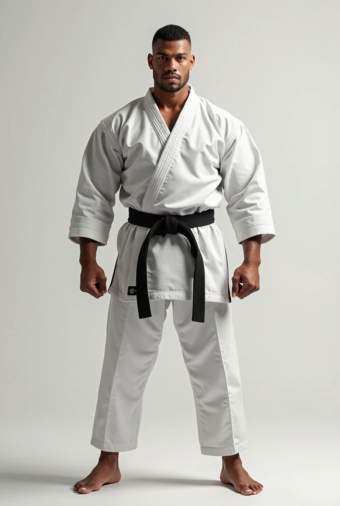 Mockup up  straight men black belt