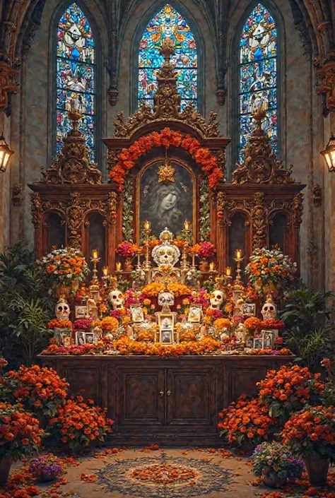 Altar Day of the Dead church 
