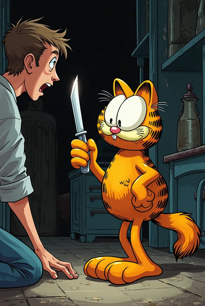 Garfield stabbing Jon 