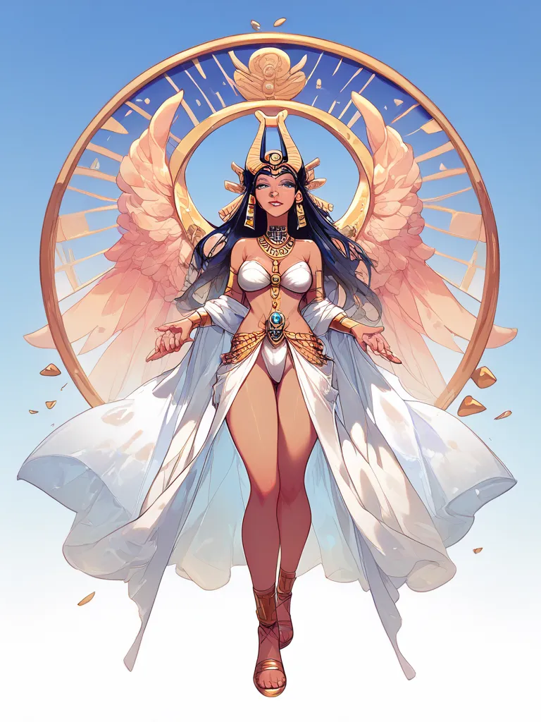   Sexy woman with big boobs ,with shadow egypt goddess hair , with Shadow egypt goddess on her eyes and her body , with shadow egypt goddess powers , with shadow egypt goddess dress,with Shadow egypt goddesswings , full body