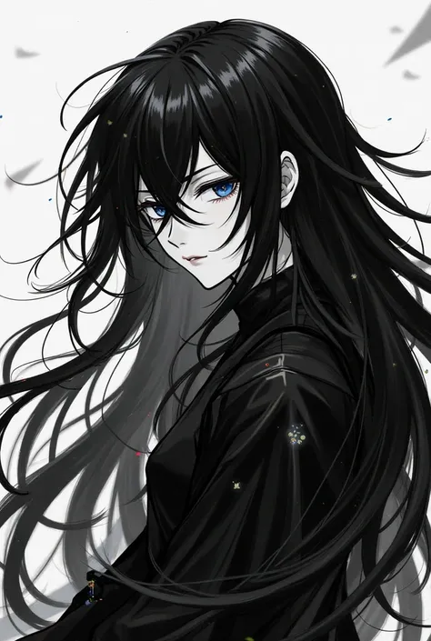 I create a black anime with long hair