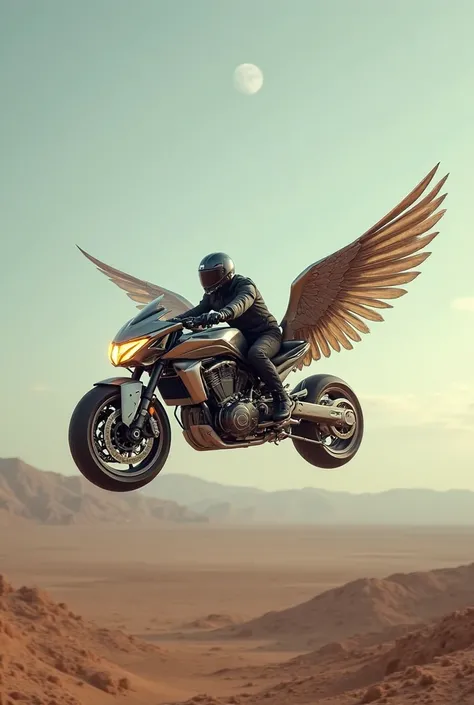 A motorcycle with wings