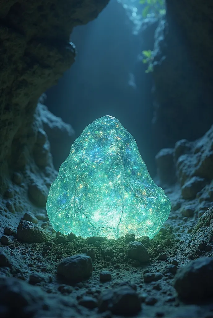 Rare ore that absorbs light, making it almost invisible in the dark. 