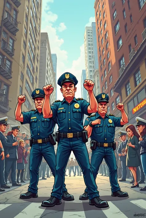 Angry cops cartoon