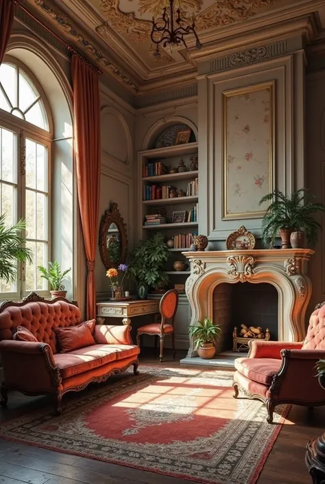 Europe vintage room, Italian style, realistic, photo realistic, cinematic light ,no human 