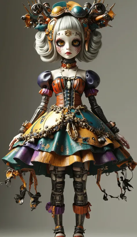 An old coin that pulls flexibly between fingers, a mecha skeleton,Happy Dance,Fashion Show,Catwalk,,stunt,beautifully realistic high-definition digital painting,Science Fiction,background:Taitai Garden,,Focus on close-up,Natural Light,reflection,Smooth mov...