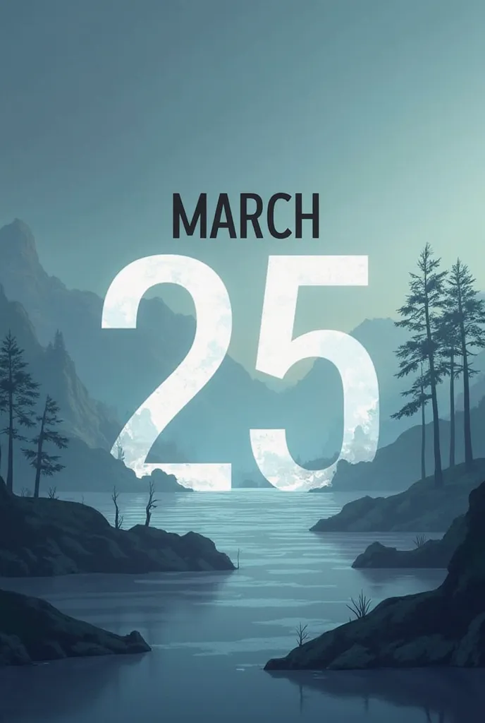 Generate a 1080x1920 pixel wallpaper that says March 25th