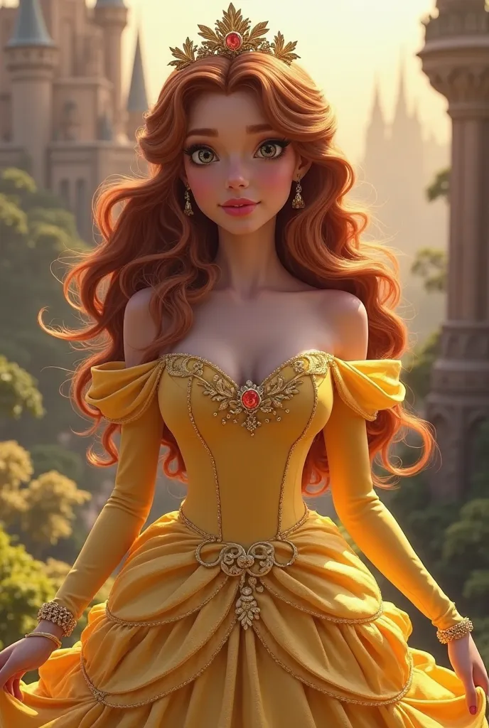 hyper realistic Daphne Blake and Belle disney princess
