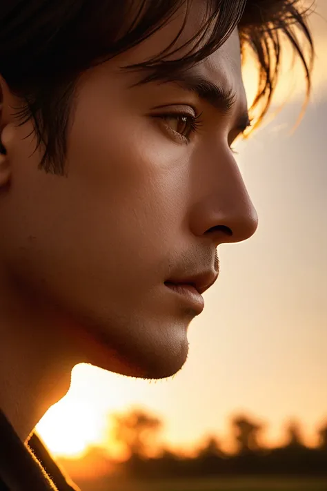 Man's Profile Backlit Sunset My Face Is Dark Artist Photo