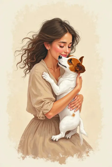 Clara la maitre et son Jack Russell 