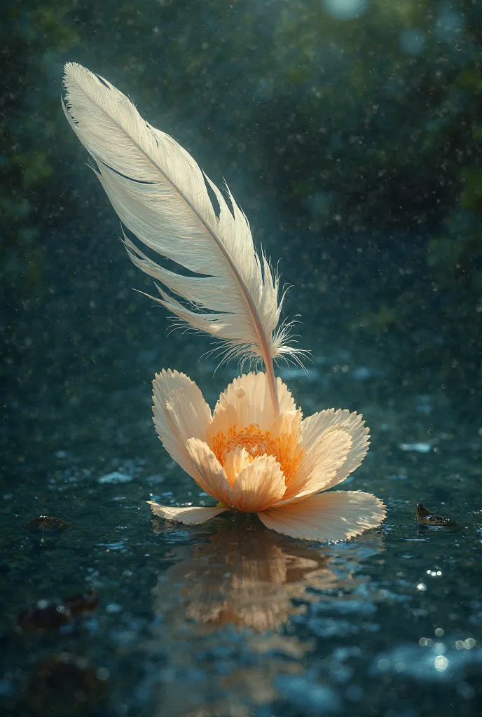 The moment of danger **

When the flower begins to go into deep water, the feather immediately stops it. The flower accepts this and returns. This moment teaches a lesson that safety is most important