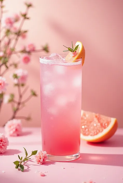 Pink color drink 