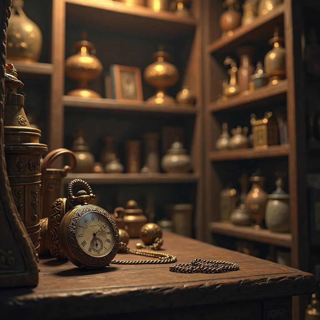 Pocket watch in the corner of the store 